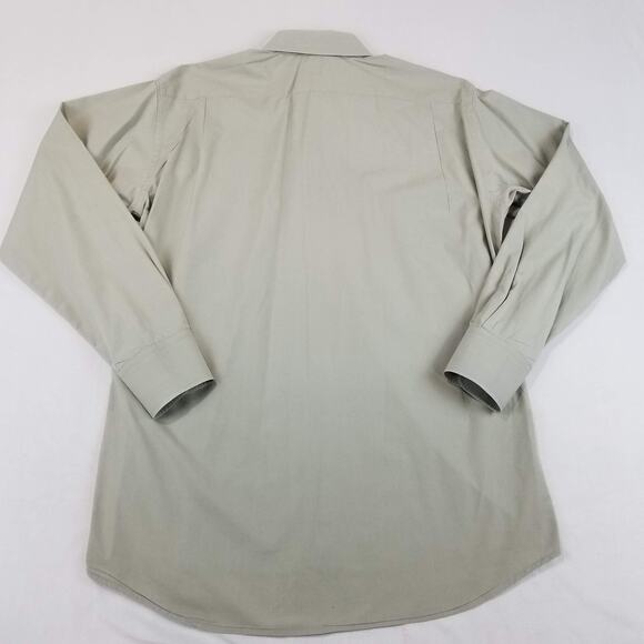 Lacoste Shirt Mens 44 Large Sage Green Button Down Long Sleeve Cotton Logo - Picture 3 of 9